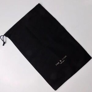 NEW!! RAG & BONE Black Drawstring Shoe‎ Bag Dust Cover Travel Shoes 15" x 9.75"